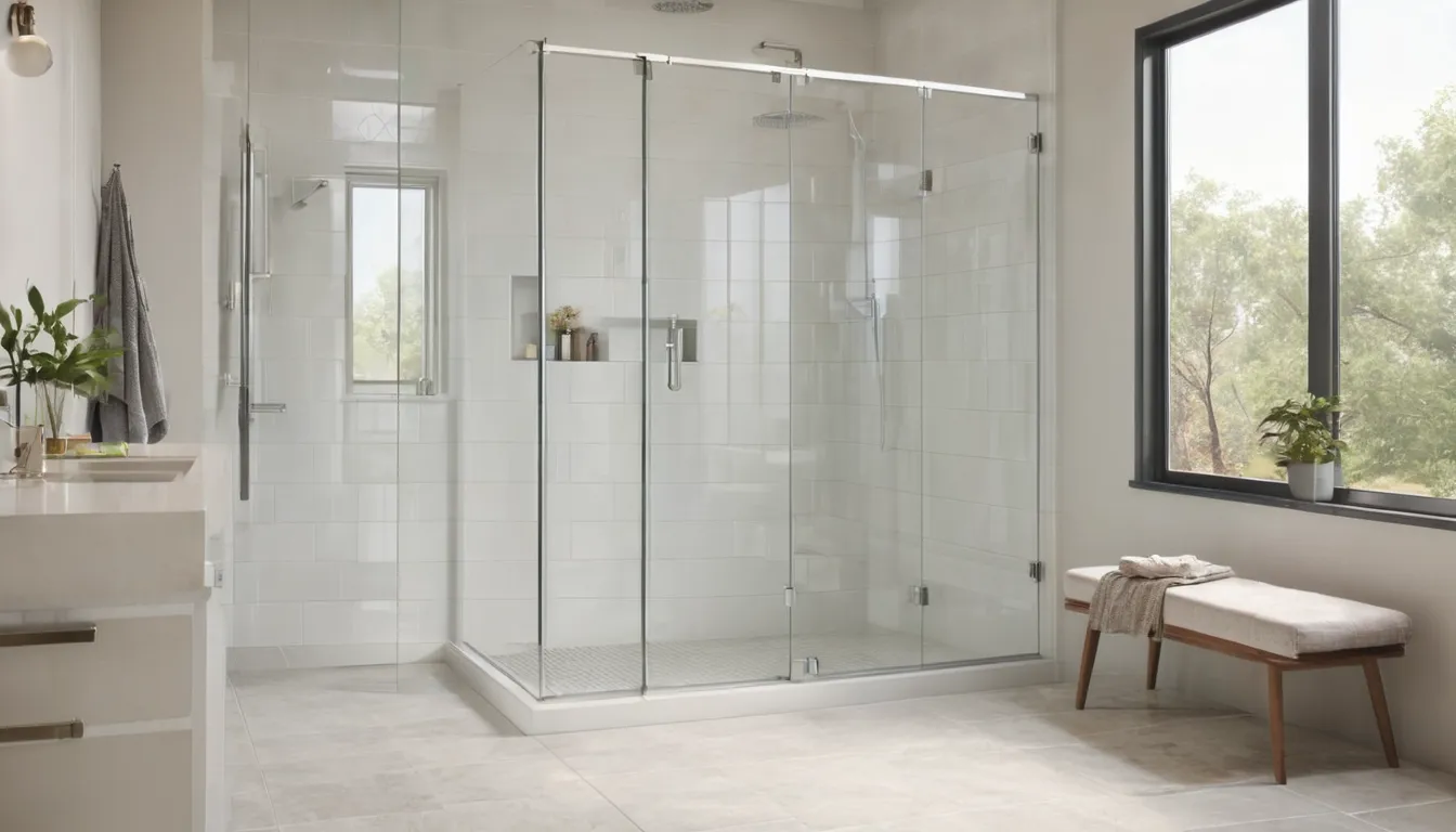 Provider and homeowner reviewing a new walk-in shower in a bright Jersey City bathroom